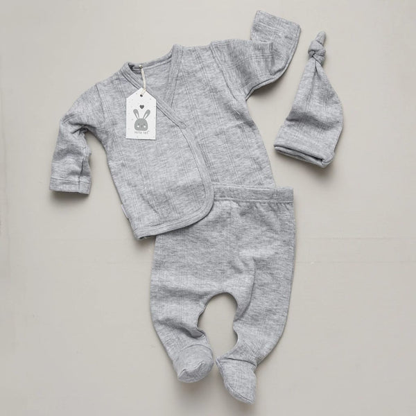 Set 3 Piezas Bebe Verte Reir Gris