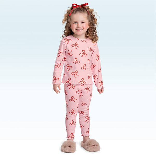 Pijama Nena Brilla en la Oscuridad Moño Rosa