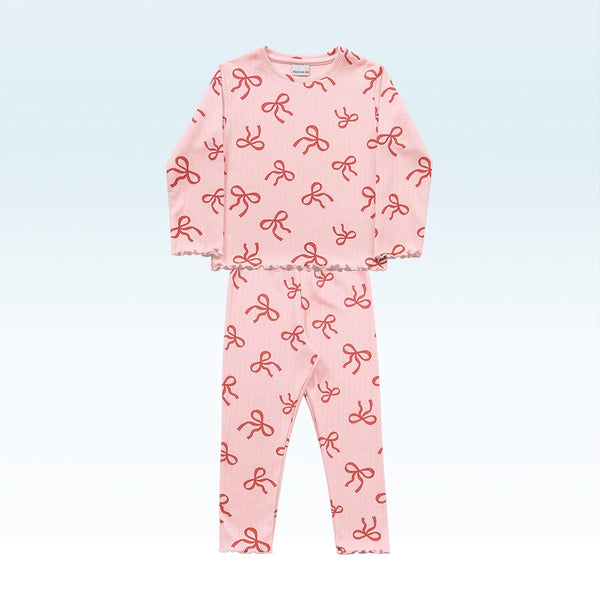 Pijama Nena Brilla en la Oscuridad Moño Rosa