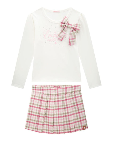 Conjunto Nena Short Pollera Moño