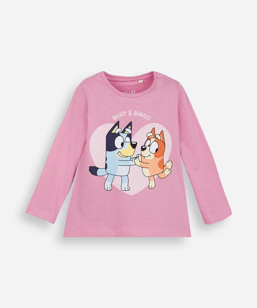 Remera Nena Bluey Mangas Largas