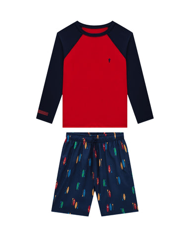 Traje de baño Onda Marinha rojo/azul
