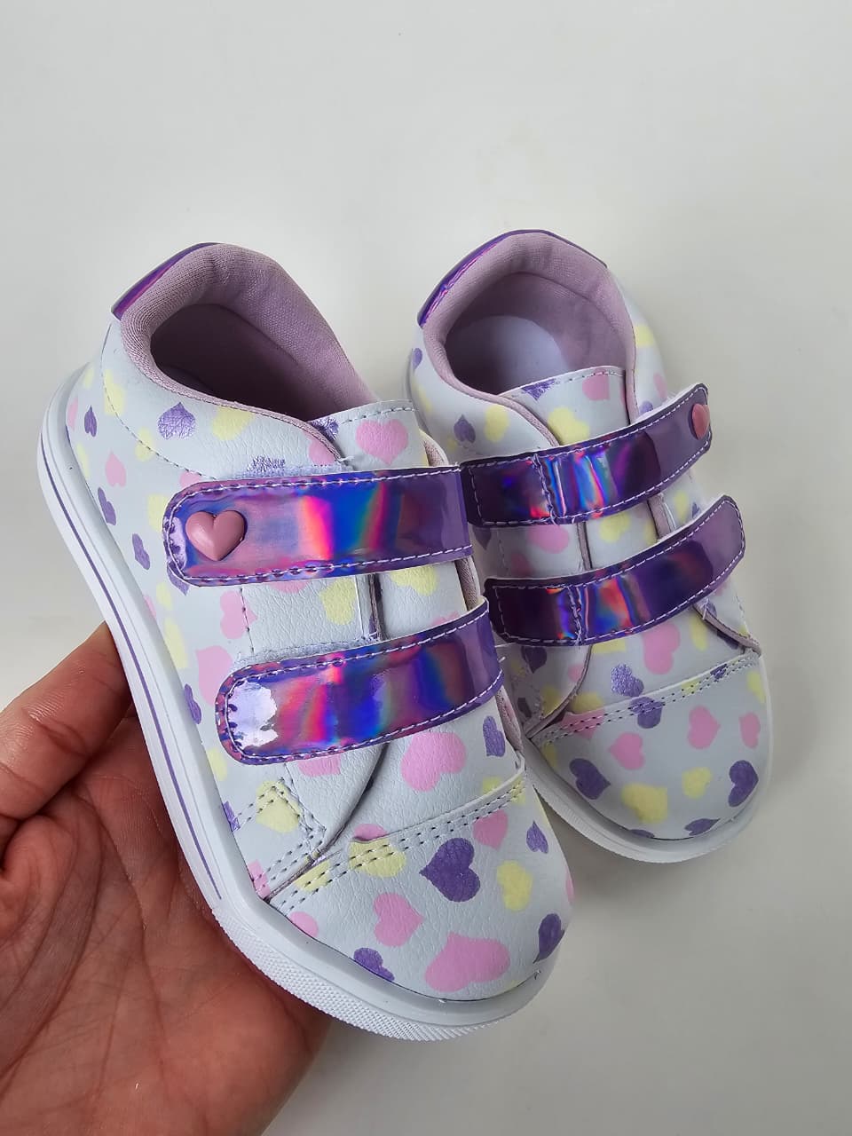 Calzado Celeste Corazones