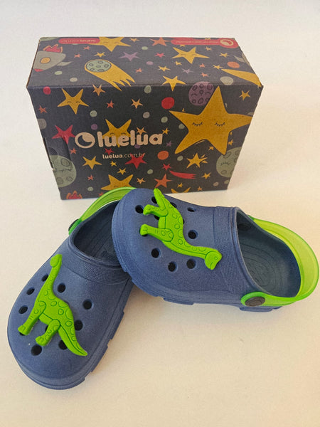 Crocs Azul Dino Flúor