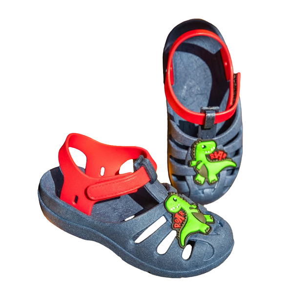 Crocs Dino Azul Rojo