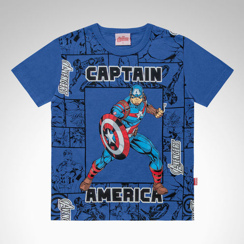 Remera Marvel Capitan América Azul