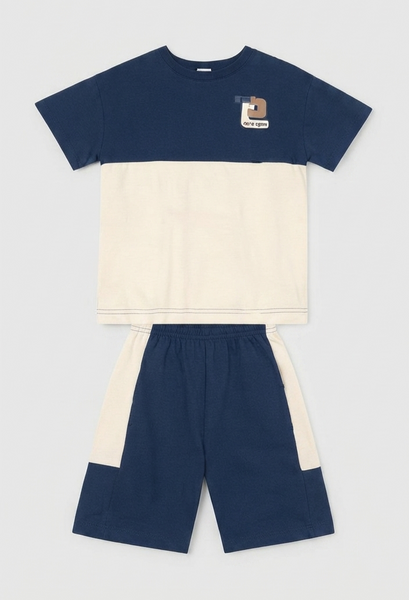 Conjunto Azul Marino Beige