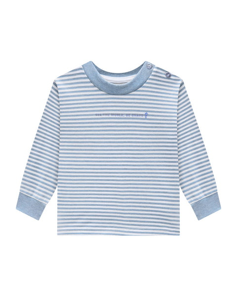 Conjunto Remera Mangas Largas Celeste Bebé