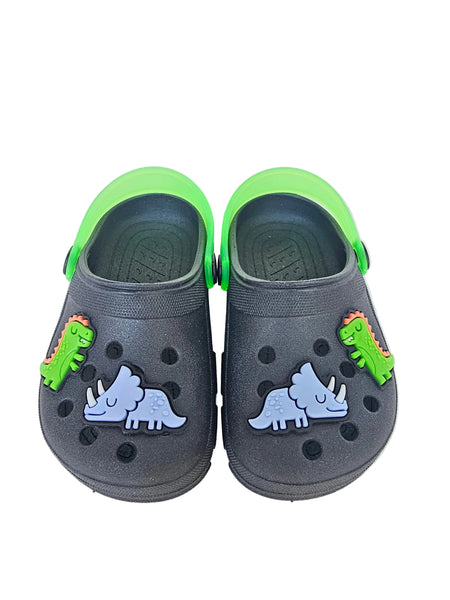 Crocs Dino Negro Fluor