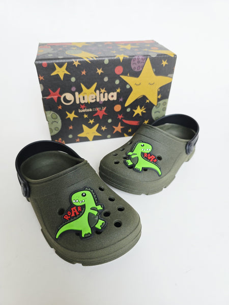 Crocs Dino Verde Militar