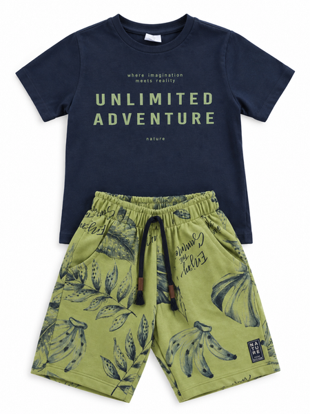 Conjunto Nene Short Verde Musgo