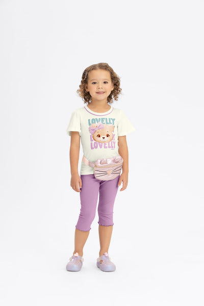 Conjunto Osito Calza Lila