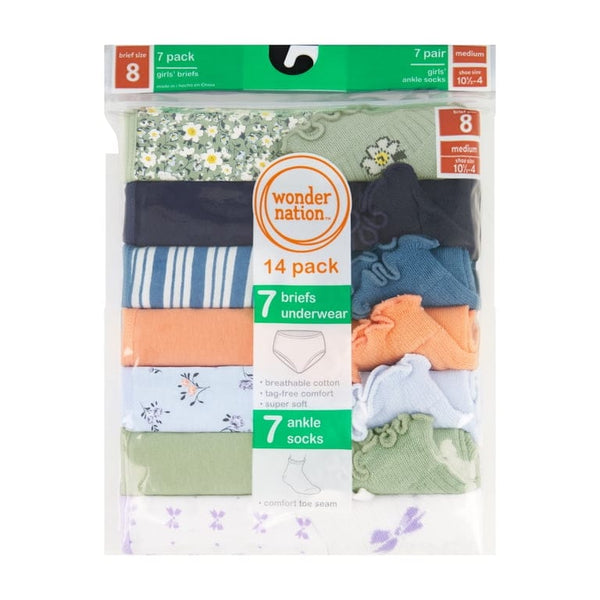 Pack de 14 Piezas Nena + Medias Wonder Nation