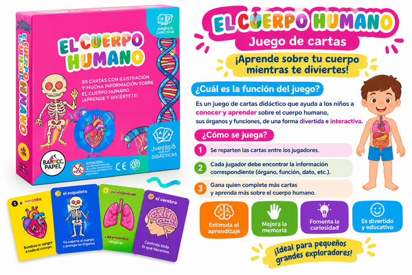 Cartas de Actividades "El cuerpo Humano"