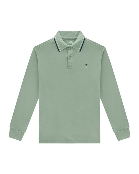 Remera Mangas Largas Cuello Onda Marinha