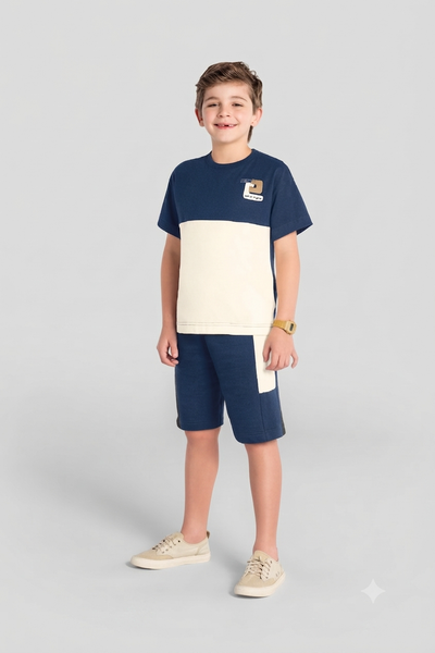 Conjunto Azul Marino Beige