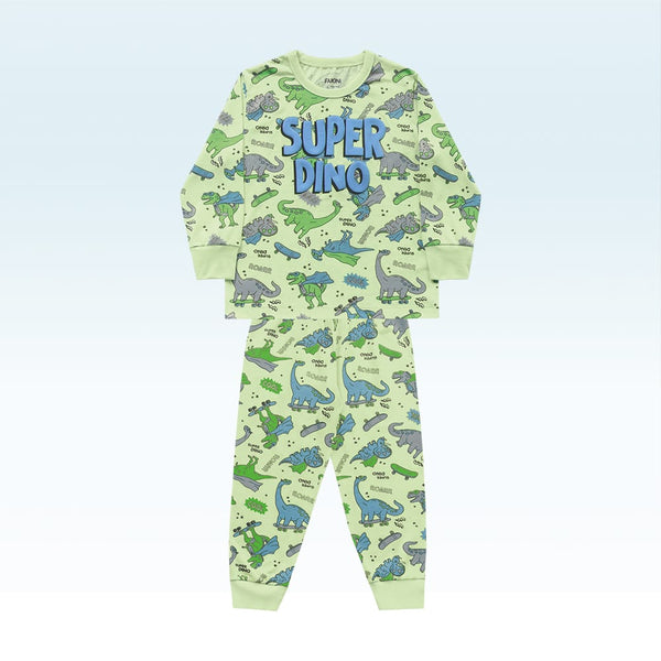 Pijama Dino Verde Brilla en la Oscuridad