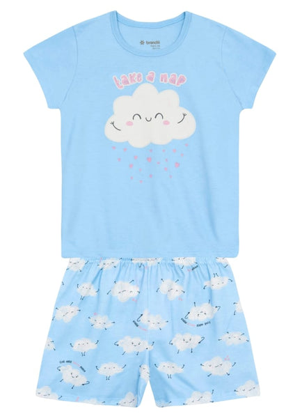 Pijama Brilla en la Oscuridad Nubecita Celeste
