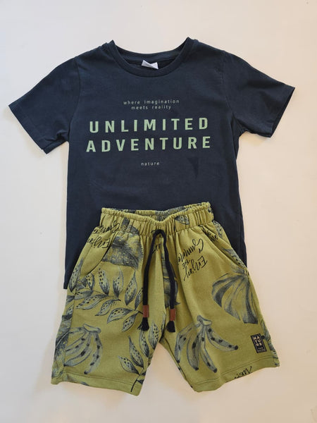 Conjunto Nene Short Verde Musgo
