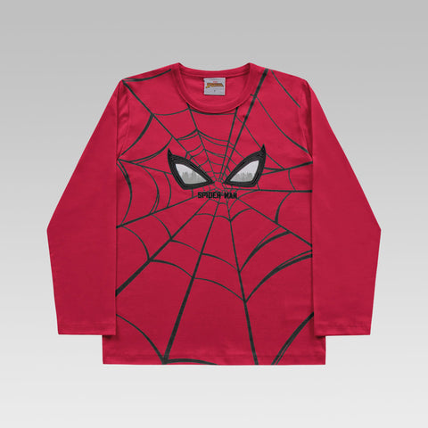 Remera Algodón Spiderman Roja