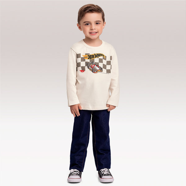 Remera Mangas Largas Hotwheels