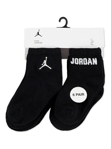 Medias Jordan x6 Negro Bebé