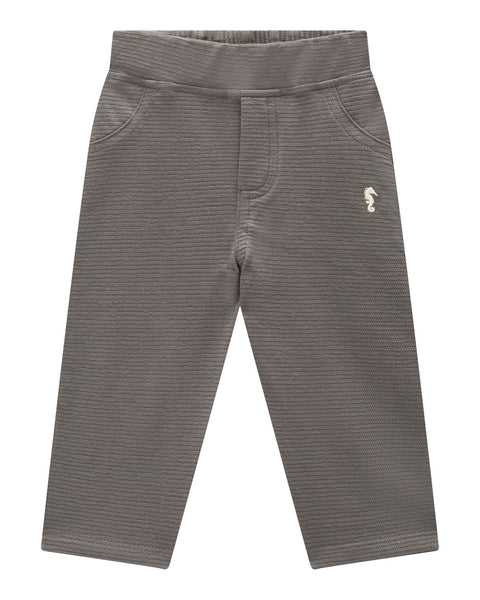 Conjunto Blanco con cuello pantalón Gris