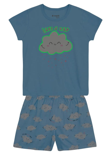 Pijama Brilla en la Oscuridad Nubecita Celeste