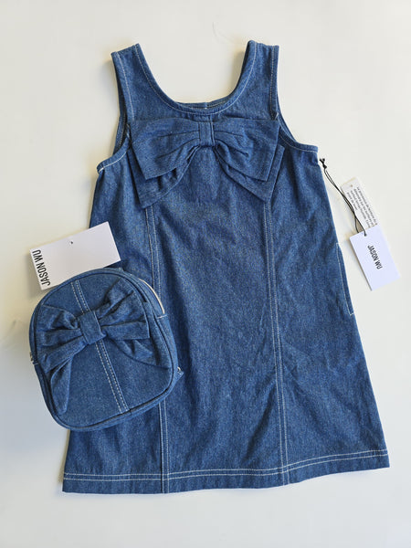 Set Vestido Jean + Mochilita