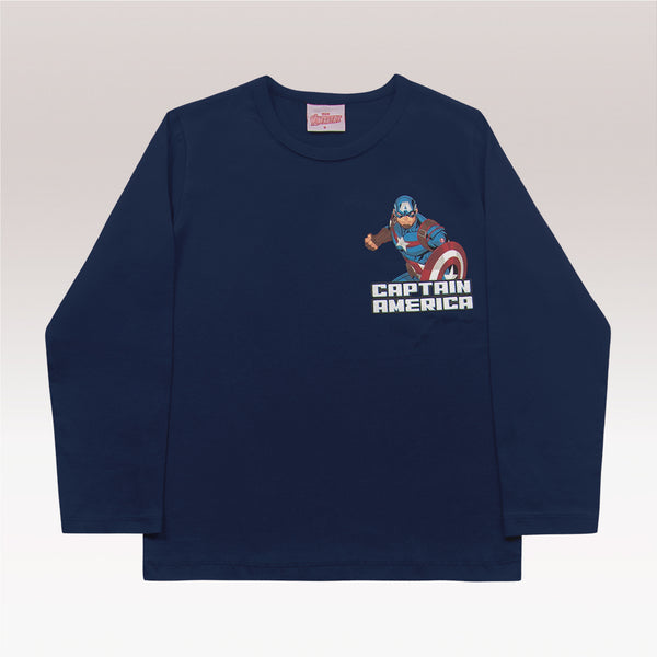 Remera Mangas Largas Capitán America