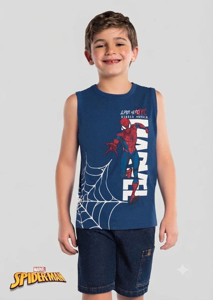 Camisilla Azul Spiderman