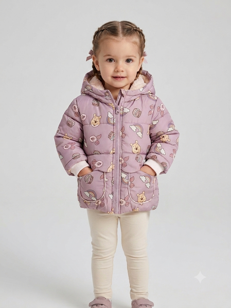 Campera Nena Winnie The Pooh Frizada por dentro