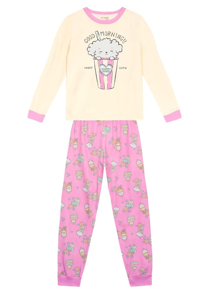 Pijama Brilla en la Oscuridad Rosa Beige