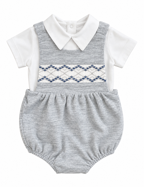 Conjunto Pima Body Jardinera Gris