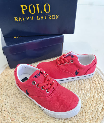 Calzado Polo Ralph Lauren Rojo con Cordon