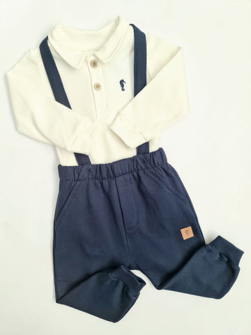 Conjunto Body Jardinera bebe