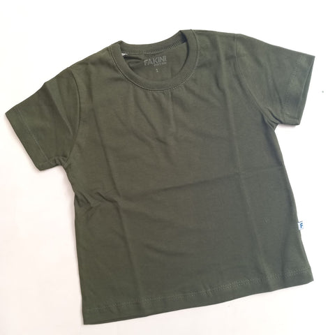 Remera de Algodon Nene Verde Musgo