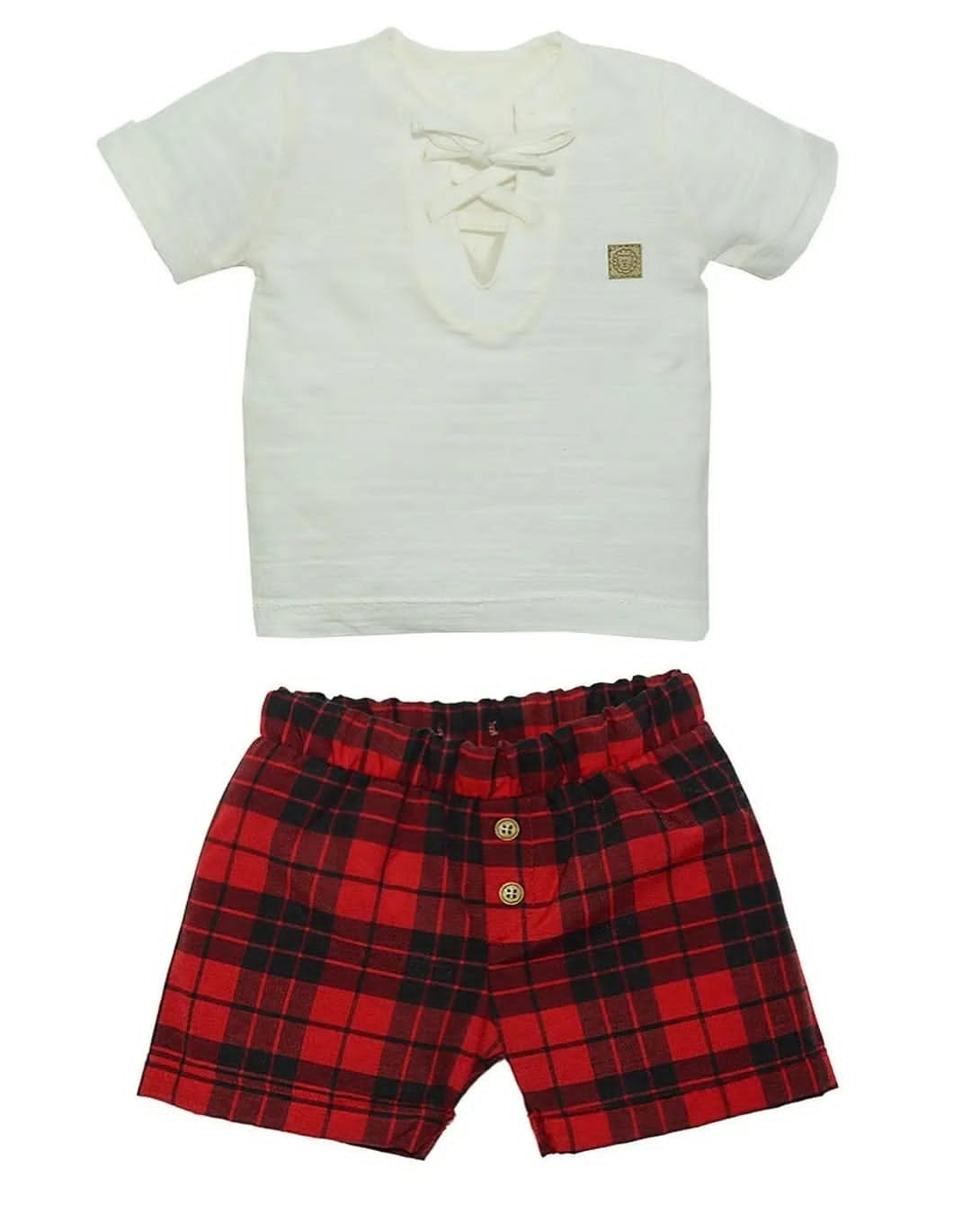 Conjunto short Acuadros Bebé